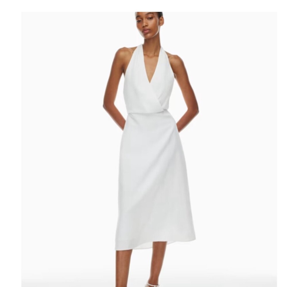 Aritzia White Halter Dress